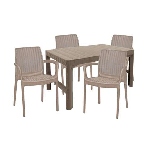 Balion Kerti Bútor Garnitúra - 4+1 Személyes - Cappuccino 32728413