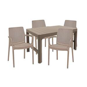 Zestaw mebli ogrodowych Balion 4+1 w kolorze cappuccino