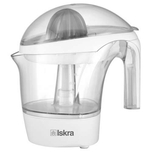 Iskra CJ-8007-GY electric citrus juicer, white, 1L capacity