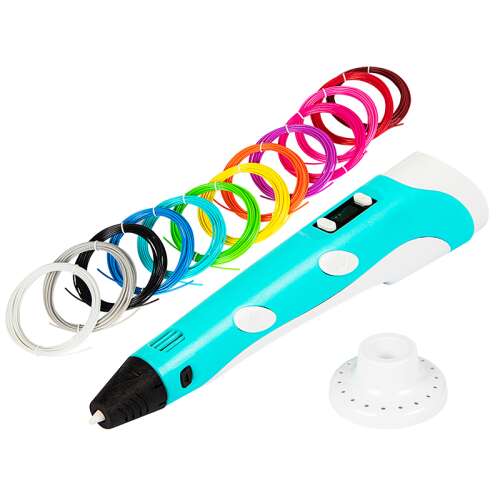 3D nyomtató toll 13 színű izzószállal, 3D printing pen with 13 colors of filament