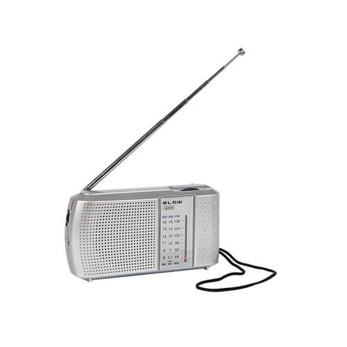 BLOW RA7 Analóg Retro AM/FM Hordozható Rádió Szürke Színben