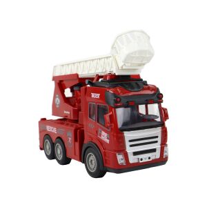 Toy fire truck with extendable ladder, front view - Nonbrand Remote control vehicle