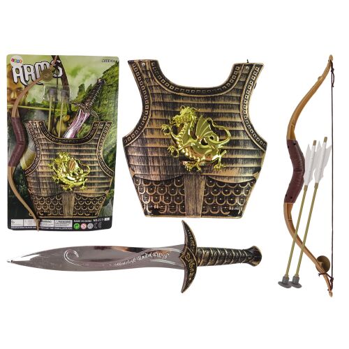 Szamuráj Lovag Jelmez Készlet Íjjal, Karddal és Páncéllal