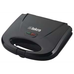 Iskra MG-2-BL black tabletop grill, 800W - Sandwich Maker
