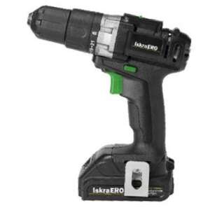 Iskra ERO IE-CD71-144S wiertarka akumulatorowa, 14.4V, bateria Li-ion 2.0Ah, 21+1 ustawień momentu obrotowego, moment obrotowy 23Nm, lampka LED, szybka ładowarka, miękki gumowy uchwyt - Wiertarka i śrubokręt