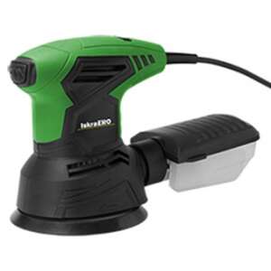 ISKRA ERO IE-AJ8-240 Exzenterschleifer, 240W, 12.000 U/min, 2 mm Orbit, 125 mm Schleifscheibe, Staubabsaugung, Staubauffangbehälter - Schleifmaschinen