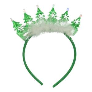 Karácsonyi fejpánt/karika, zöld színű, standard méret, Flippy