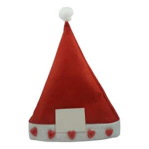 Flippy piros Mikulás sapka szív alakú LED lámpákkal - Mikulás jelmez