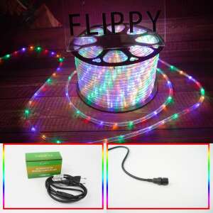 Flippy 46 meter multicolor LED light string, with transformer and connector, perfect for decorating your home or garden - Home & Garden
