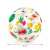 Inflatable beach ball with tropical fruit and drink pattern, 51 cm diameter