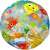 Inflatable beach ball with sea creatures pattern