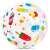 Inflatable beach ball with ice cream pattern