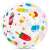 Inflatable beach ball with ice cream pattern