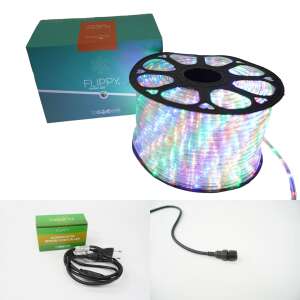 Flippy márka, 70 méteres színes LED fénycső, tápegységgel és csatlakozóval - Fényfüzér