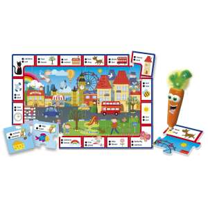 Happy English interaktywna gra edukacyjna z mówiącym piórem i matą puzzle, dla dzieci w wieku 3-6 lat, marki Luscan - Lisciani