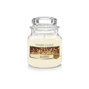All is Bright, Yankee Candle illatgyertya, kicsi üveg (meleg pézsma, citrusos aroma) 80449945 Illatgyertyák