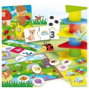 Carotina Baby Educational Games Collection 10 in 1, showing all the games included - Developmental Toy for Preschooler