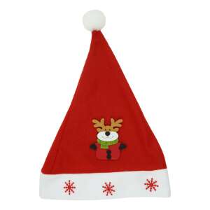 Flippy Télapó sapka rénszarvas és hópehely mintával - Mikulás jelmez