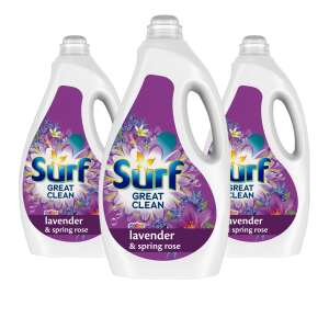 Surf Great Clean Color Lavendel & Frühlingsrose Flüssige Waschmittel 3x3L - Waschgel
