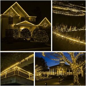 Flippy Christmas LED rope lights decorating a house and garden - Home & Garden