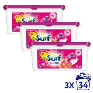 Surf 3in1 Tropical Lily & Ylang Ylang Mosókapszula 3x34 mosás