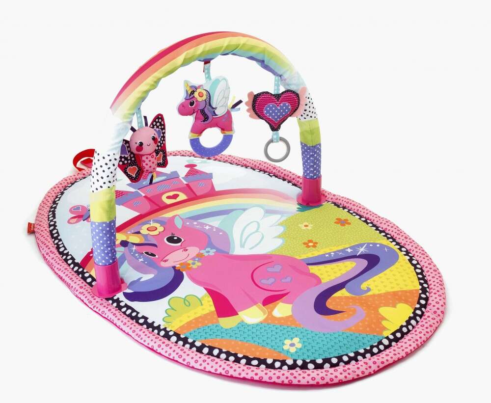 Infantino Explore & Store Játszószőnyeg játékhíddal - Unikornis #rózsaszín