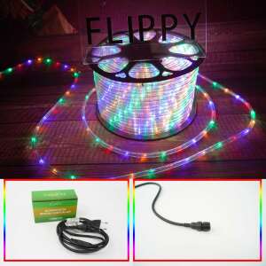 Fâșie luminoasă LED Flippy, 16 metri lungime, 384 LED-uri, multicolor, cu transformator și conector - Ghirlande luminoase