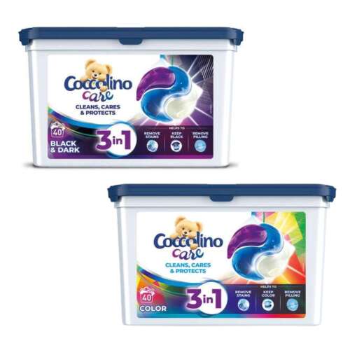 Coccolino Care Mosókapszula Color 45db + Coccolino Care Mosókapszula Black 40db