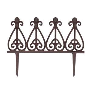 Öntöttvas ágyásszegély klasszikus mintával, 39 x 30 cm - Ágyásszegély