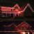 Flippy Christmas LED string lights decorating house roofline at night