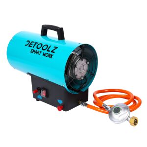Detoolz 15KW LPG Gázhősugárzó Szabályozóval és Tömlővel - Hőlégfúvó