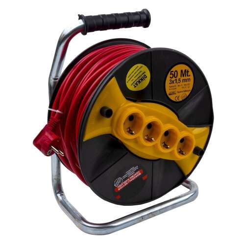 BUL-MAX 50 meter extension reel with 4 outlets, 3x1.5mm cable