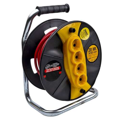 Wertcraft 20m 3 x 1,5-ös hosszabbító dob 4 aljzattal