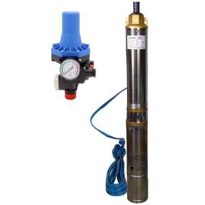 ELEFANT 4STM4-8 merülő szivattyú automatikus nyomásszabályozással EPC-3, 1100W, 5 m3/h áramlási sebesség, rozsdamentes acél - Merülő szivattyú