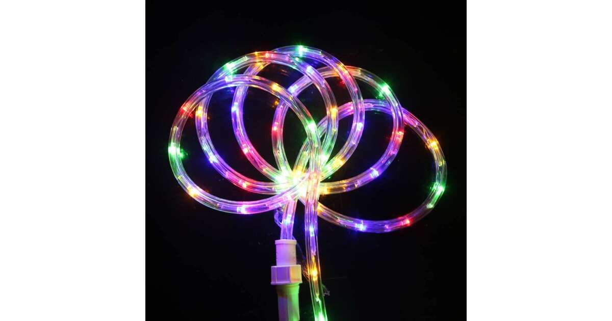 Instalatie Craciun, 92 m, 2208 Led-uri, Furtun Luminos, Multicolor, Transformator, Sectionabila, 220 V, KipHome 80501063