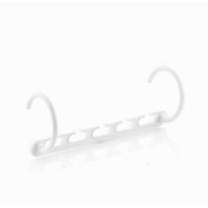 Organizator pentru umerașe InnovaGoods Plusrobe, alb, din plastic, pentru 5 umerașe - Design interior