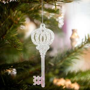Karácsonyi dísz - irizáló, akril kulcs - 165 x 60 x 10 mm 80522709 