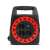 Black and red cable reel with 3 sockets and 2 USB ports, 15 meters long