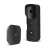 Smart Wi-Fi video doorbell set with battery and microSD, black