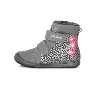 DDStep téli kislány cipő, szürke színben, oldalán LED-ekkel 27 80559101 Magasszárú gyerekcipők, bakancsok - Szürke