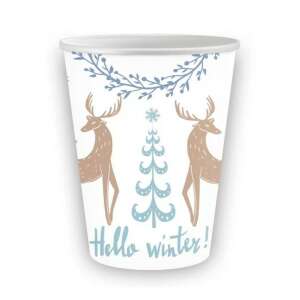 Hello Winter! Karácsonyi Papír Pohár - 6 db - 250 ml