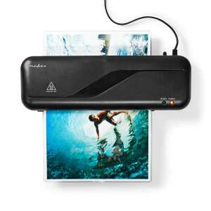 Nedis Laminálógép A4 230 mm/min Automatikus kikapcsolás Hálózati Áramellátás Fekete LAMI112BK4