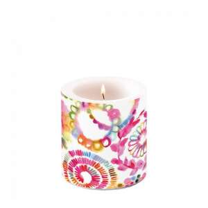Fantasy Circles illatos gyertya színes mintával, 8x7,5cm - Lakberendezés