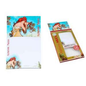 Mágneses notesz Alphonse Mucha nyári mintával - Notesz & Jegyzetfüzet