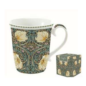William Morris fekete porcelán bögre 275ml, virágmintás - Nonbrand Bögre