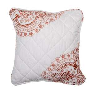 CLEEF.Q194.030 50x50cm steppelt párnahuzat paisley mintával piros és fehér színben - Lakberendezés