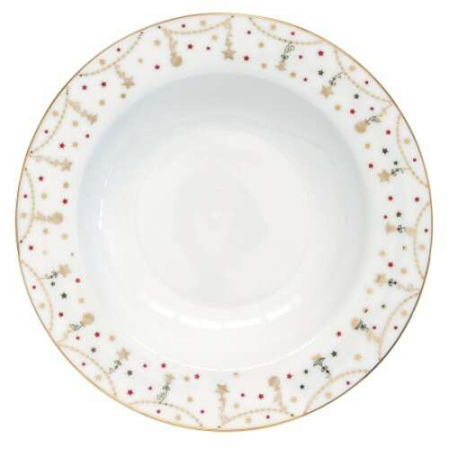 R2S.943CHLI Karácsonyi fények porcelán mélytányér, 21,5cm