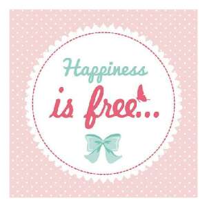 Happines is Free papírszalvéta, 20 db-os, 33x33cm - Szalvéta