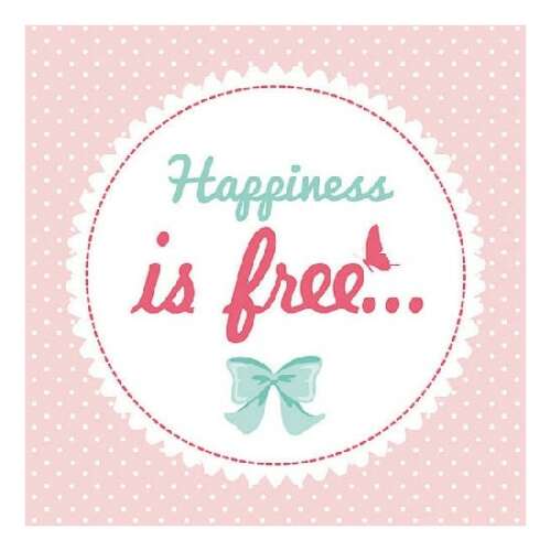 AMB Happiness is Free Papírszalvéta - 20 db, 33x33 cm