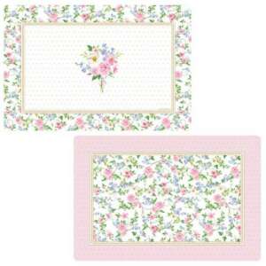 Garden Joy kétoldalas műanyag tányéralátét virágmintával, 45x30cm - Tányéralátét